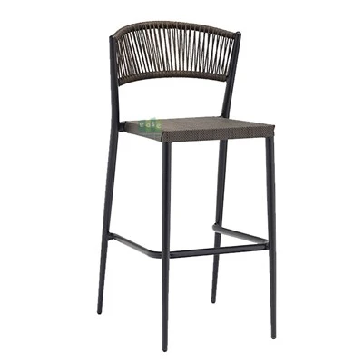 Ghế quầy bar ngoài trời bằng nhôm Rope Textilene